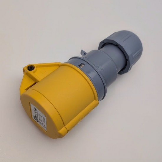 16A YELLOW 3 PIN 110V IP44 COUPLER 16A YELLOW 3 PIN 110V IP44 COUPLER