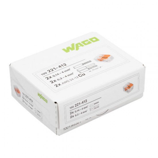 WAGO 221-412 COMPACT 2 LEVER CONNECTORS WAGO 221-412 COMPACT 2 LEVER CONNECTORS