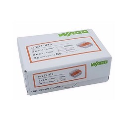 WAGO 221-413 COMPACT 3 LEVER CONNECTORS WAGO 221-413 COMPACT 3 LEVER CONNECTORS