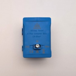 WCED Blue 100A 5 Way terminal block