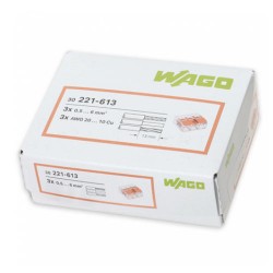 WAGO 221-613 6.0mm 3 POLE LEVER CONNECTOR WAGO 221-613 6.0mm 3 POLE LEVER CONNECTOR