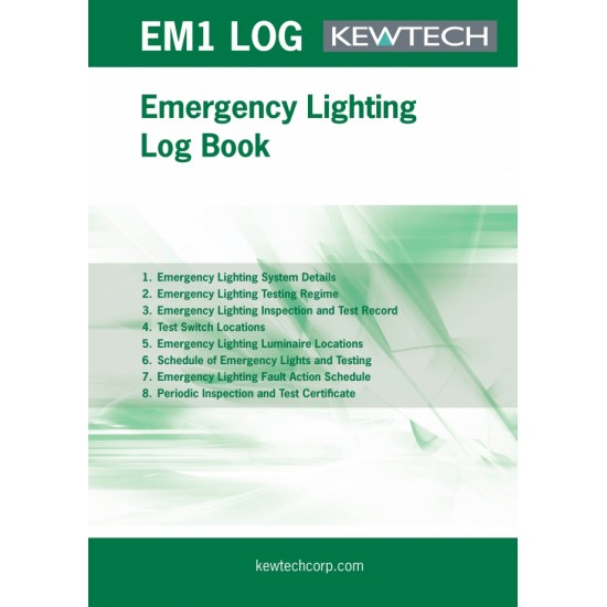 EMLOG EMERGENCY LIGHTING MAINTENANCE LOG BOOK