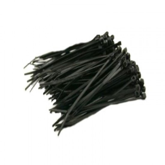 100MM X 2.5MM BLACK CABLE TIE (Bag of 100)