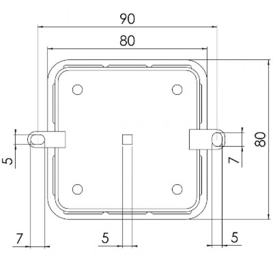 KA12/5 Grey IP54 80 x 80 x 39 mm