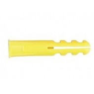 YELLOW WALLPLUG 100/BOX (5mm HOLE)