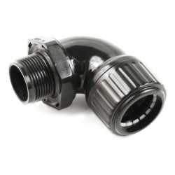 UNIVOLT HEG2020 20MM ELBOW GLAND BLACK