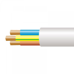 1.0sqmm 3 Core Round White Flex