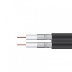 STANDARD GRADE TWIN FIG 8  BLACK SATELLITE CABLE