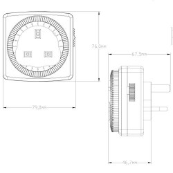 TG24 24 Hour Compact Plug-In Segment Time Controller