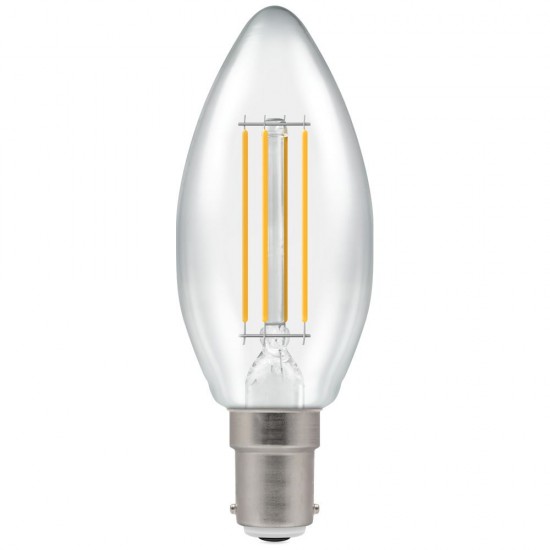 CROMPTON 5W SBC W/W CLEAR DIMMABLE CANDLE