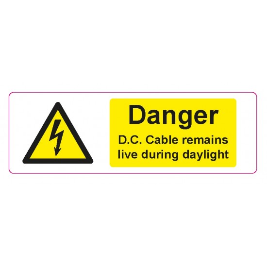 DC CABLE WARNING LABEL PER ROLL DC CABLE WARNING LABEL PER ROLL
