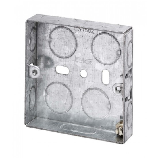1 Gang 16mm Deep Galvanised Steel K.O. Box 1 Gang 16mm Deep Galvanised Steel K.O. Box