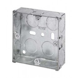 1 Gang 25mm Deep Galvanised Steel K.O. Box