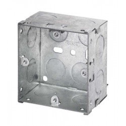 1 Gang 47mm Deep Galvanised Steel K.O. Box
