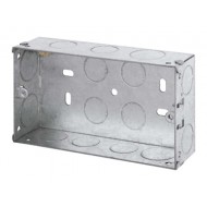 2 Gang 35mm Deep Galvanised Steel K.O. Box 2 Gang 35mm Deep Galvanised Steel K.O. Box