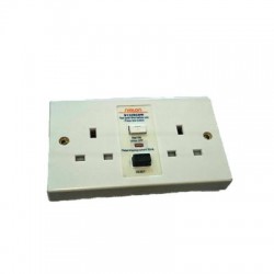AXIOM 2 GANG 13A WHITE RCD SKT