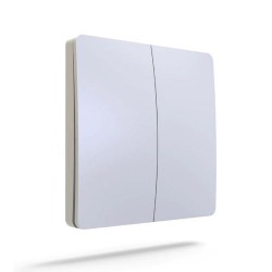 ENER-J 2 Gang Wireless Kinetic Switch White Body ,  Self-Powered Smart Switch