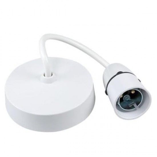 Pre-wired T2 Ceiling Rose & Lampholder - BC Fitting with 6" Flex Pre-wired T2 Ceiling Rose & Lampholder - BC Fitting with 6" Flex