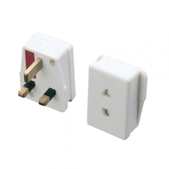1 Amp Fused Shaver Adaptor - White 1 Amp Fused Shaver Adaptor - White