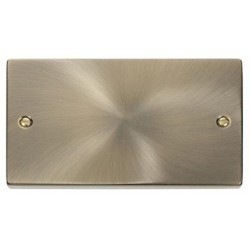 Click Deco Victorian Antique Brass 2-GANG BLANK PLATE Click Deco Victorian Antique Brass 2-GANG BLANK PLATE