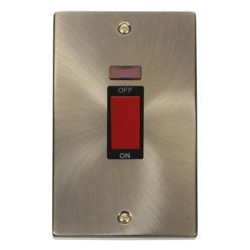 Deco - 50A 2 Gang Double Pole Switch With Neon (Ve
