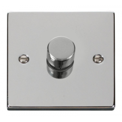 Click Deco Victorian Polished chrome 1-GANG 2-WAY 400W DIMMER SWITCH Click Deco Victorian Polished chrome 1-GANG 2-WAY 400W DIMMER SWITCH