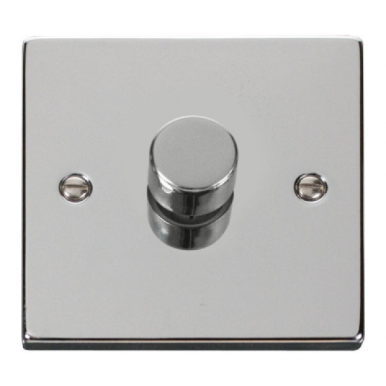 Click Deco Victorian Polished chrome 1-GANG 2-WAY 400W DIMMER SWITCH