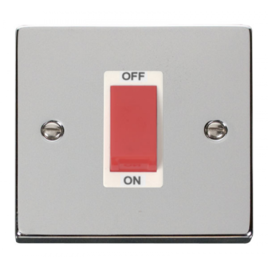 Click Deco Victorian Polished chrome 1 GANG 45A DP SWITCH Click Deco Victorian Polished chrome 1 GANG 45A DP SWITCH