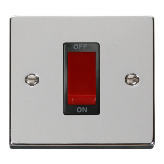 Click Deco Victorian Polished chrome 1 GANG 45A DP SWITCH Click Deco Victorian Polished chrome 1 GANG 45A DP SWITCH