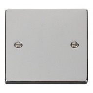 Click Deco Victorian Polished chrome 1-GANG BLANK PLATE Click Deco Victorian Polished chrome 1-GANG BLANK PLATE