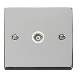 Click Deco Victorian Polished chrome 1-GANG ISOLATED COAXIAL SOCKET Click Deco Victorian Polished chrome 1-GANG ISOLATED COAXIAL SOCKET