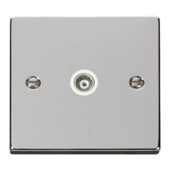 Click Deco Victorian Polished chrome 1-GANG ISOLATED COAXIAL SOCKET Click Deco Victorian Polished chrome 1-GANG ISOLATED COAXIAL SOCKET