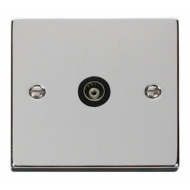 Click Deco Victorian Polished chrome 1-GANG ISOLATED COAXIAL SOCKET Click Deco Victorian Polished chrome 1-GANG ISOLATED COAXIAL SOCKET