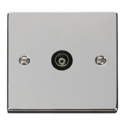 Click Deco Victorian Polished chrome 1-GANG ISOLATED COAXIAL SOCKET Click Deco Victorian Polished chrome 1-GANG ISOLATED COAXIAL SOCKET