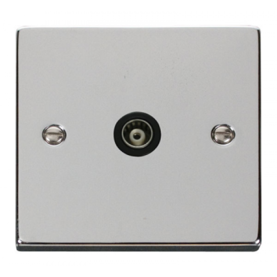 Click Deco Victorian Polished chrome 1-GANG ISOLATED COAXIAL SOCKET Click Deco Victorian Polished chrome 1-GANG ISOLATED COAXIAL SOCKET