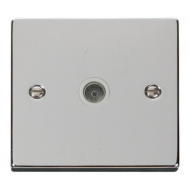 Click Deco Victorian Polished chrome 1 GANG SINGLE CO- AXIAL OUTLET Click Deco Victorian Polished chrome 1 GANG SINGLE CO- AXIAL OUTLET