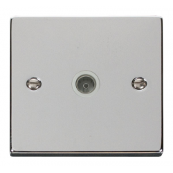 Click Deco Victorian Polished chrome 1 GANG SINGLE CO- AXIAL OUTLET Click Deco Victorian Polished chrome 1 GANG SINGLE CO- AXIAL OUTLET