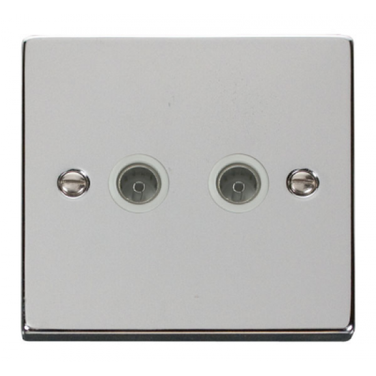 Click Deco Victorian Polished chrome 1 GANG TWIN CO- AXIAL OUTLET Click Deco Victorian Polished chrome 1 GANG TWIN CO- AXIAL OUTLET