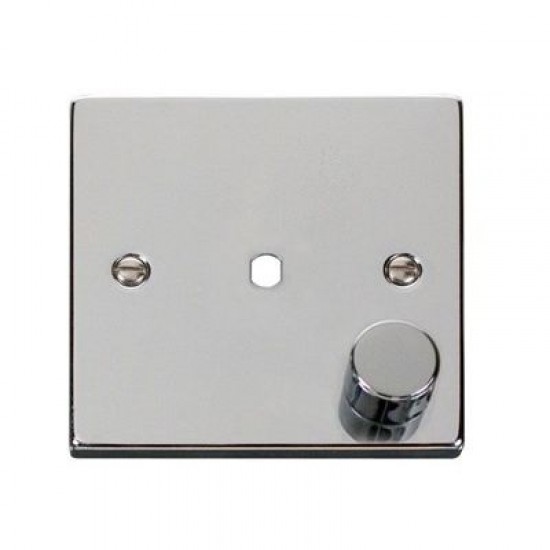 Click Deco Victorian Polished chrome 1 Gang Single Dimmer Plate & Knob Click Deco Victorian Polished chrome 1 Gang Single Dimmer Plate & Knob