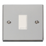 Click Deco Victorian Polished chrome 10A 1-GANG 2-WAY SWITCH WH