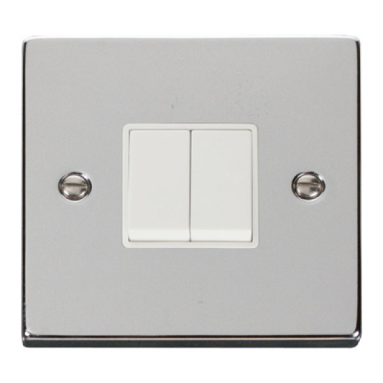Click Deco Victorian Polished chrome 10A 2-GANG 2-WAY SWITCH Click Deco Victorian Polished chrome 10A 2-GANG 2-WAY SWITCH