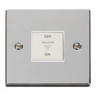 Click Deco Victorian Polished chrome 10A FAN ISOLATION SWITCH Click Deco Victorian Polished chrome 10A FAN ISOLATION SWITCH