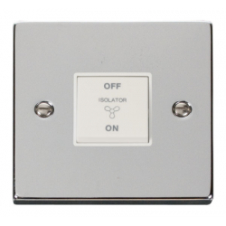 Click Deco Victorian Polished chrome 10A FAN ISOLATION SWITCH Click Deco Victorian Polished chrome 10A FAN ISOLATION SWITCH
