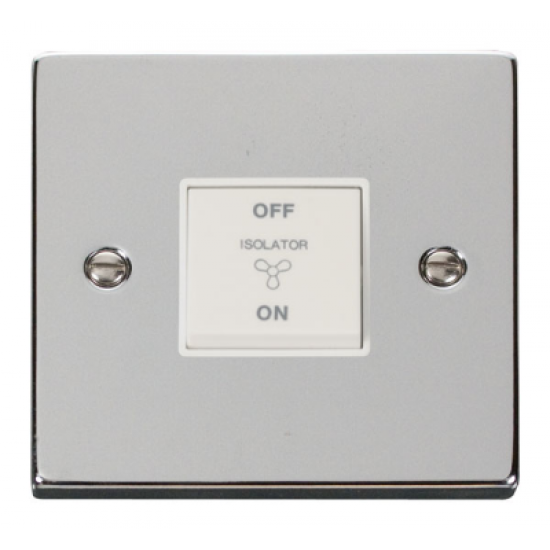 Click Deco Victorian Polished chrome 10A FAN ISOLATION SWITCH Click Deco Victorian Polished chrome 10A FAN ISOLATION SWITCH