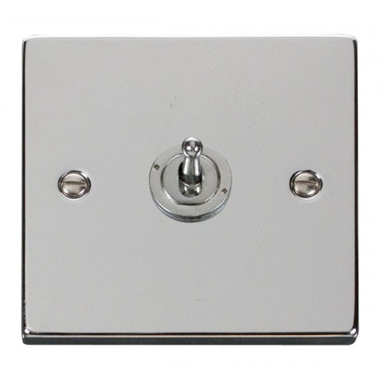 Click Deco Victorian Polished chrome 10AX 1-GANG 2-WAY TOGGLE SWITCH Click Deco Victorian Polished chrome 10AX 1-GANG 2-WAY TOGGLE SWITCH