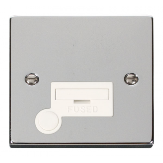Click Deco Victorian Polished chrome 13A Fused Connection Unit With Optional Flex Outlet