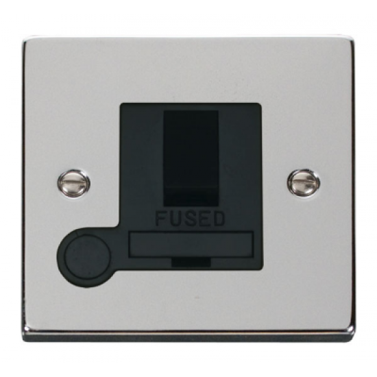 Click Deco Victorian Polished chrome 13A SWITCHED SPUR + F/O BK Click Deco Victorian Polished chrome 13A SWITCHED SPUR + F/O BK