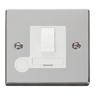 Click Deco Victorian Polished chrome 13A SWITCHED SPUR + F/O WH Click Deco Victorian Polished chrome 13A SWITCHED SPUR + F/O WH