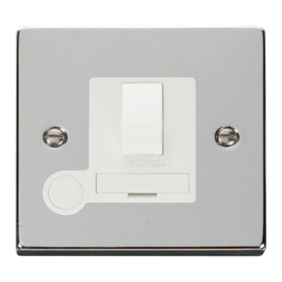 Click Deco Victorian Polished chrome 13A SWITCHED SPUR + F/O WH Click Deco Victorian Polished chrome 13A SWITCHED SPUR + F/O WH