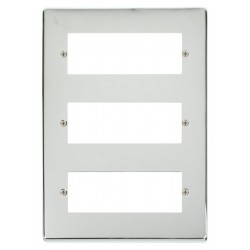 Click Deco Victorian Polished chrome 18 Minigrid Module Plate Click Deco Victorian Polished chrome 18 Minigrid Module Plate